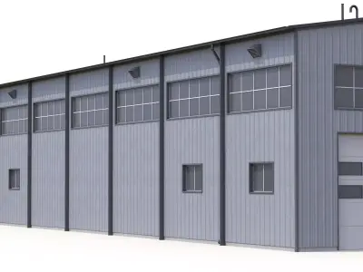 Industrial Building 49 PBR Low-poly 3D model