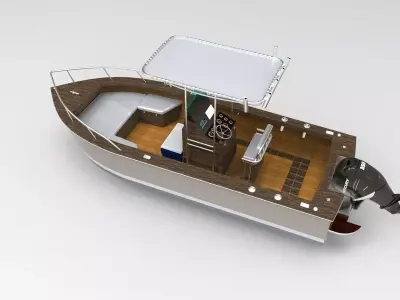 Boston Whaler Fishing boat 2 3D model