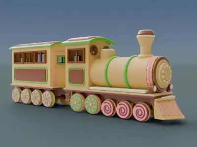 Gingerbread Train 3D Printing 3D print model