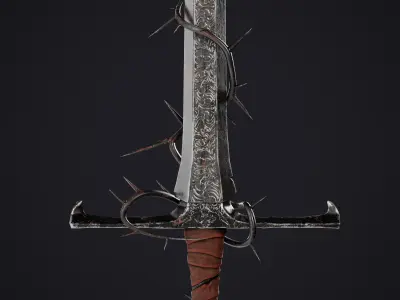 Lords of the Fallen Templar Sword  Low-poly 3D model