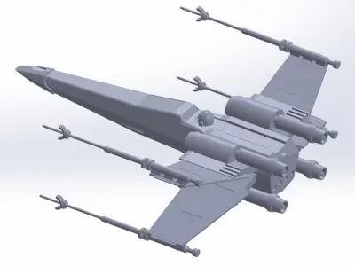 X-Wing 65 star wars 3D print model