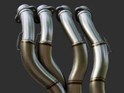 Brock Perfomance Muffler Full Exhaust GSXR1000 3D model