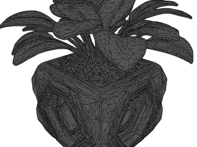Futuristic SciFi Potted Plant 3D model