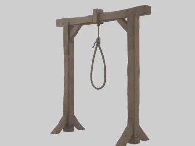 Gallows Model Low-poly 3D model