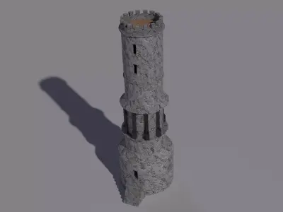 Medieval Tower Low-poly 3D model purchase