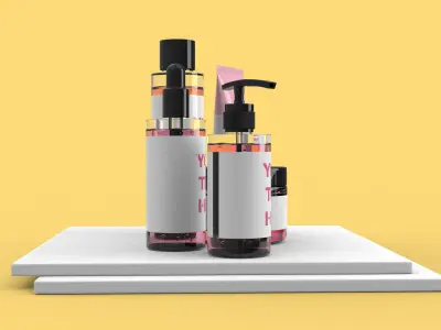 Skin Care Products 3D model
