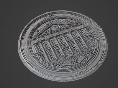 Building House Pendant Medallion 3D print model 10