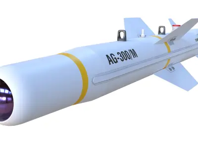 AG-300M MIssile Low-poly 3D model