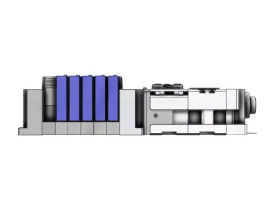 Bloco Manifold SMC SS5Y5 10S6F51 06B Block 3D model
