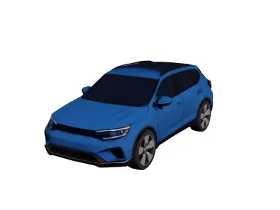Low Poly Modern Generic SUV Vehicle Model PBR Texture Low-poly 3D model