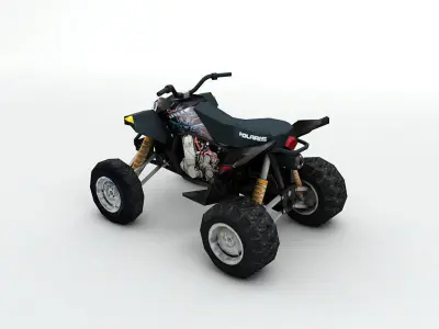  2007 Polaris Outlaw 525 ATV Low-poly 3D model