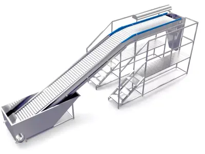 Plastic Modular Inspection Elevator Low-poly 3D model