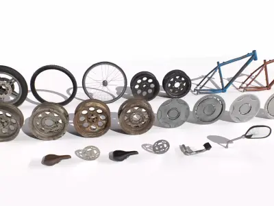 Garage Junk Low-poly 3D model
