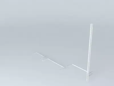Rail, macaw and French hand Free 3D model