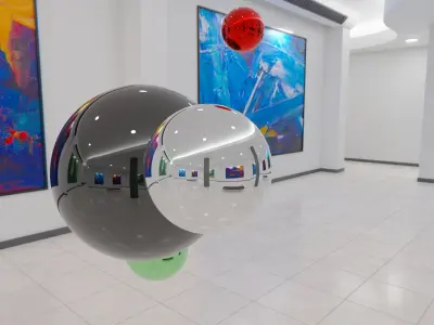 HDRI - Art Museum Gallery Interior 3 - 8192x4096 Texture