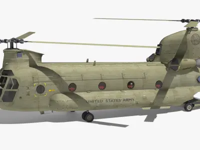 CH-47 Chinook Helicopter US Army 3D model