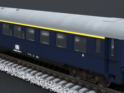 DB NAVY BLUE COACH KE-GPR-R-63 2023 3D model
