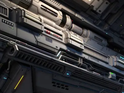 Sci-Fi Architecture Panels Pack vol 02-PBR 3D model