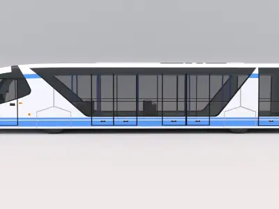 Airport Bus Low-poly 3D model buy