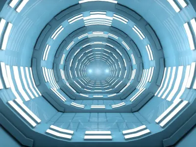 Sci Fi Tunnel 3D model 57