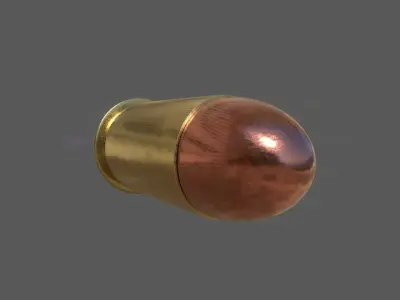 Revolver gun 3D model 4