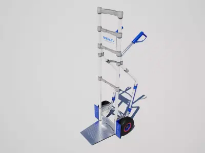  Handtruck Trolley Low-poly 3D model