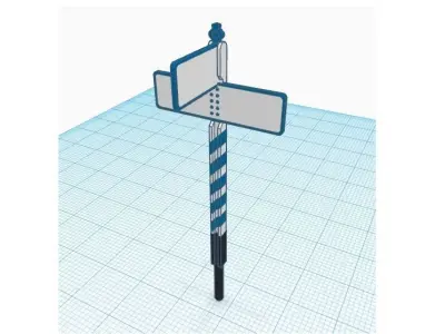 H0 scale Roadsigns vintage 3D print model