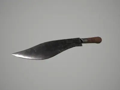 Thai Local Custom Knife Low-poly 3D model
