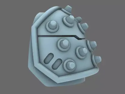 Space Knights V4 Savage Studded Shoulder Pads Type B 3D print model