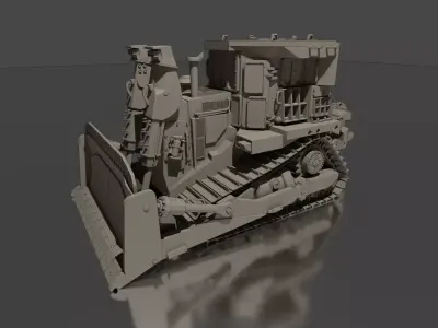 IDF D9 armored bulldozer 3D print model