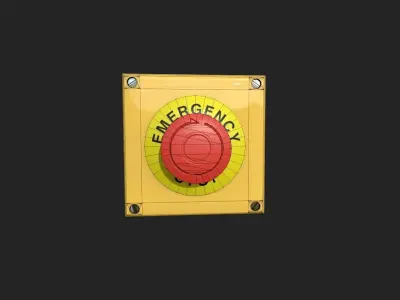 Emergency Stop Low-poly 3D model purchase