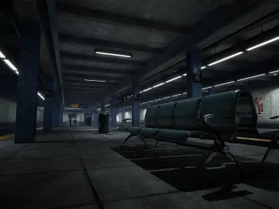 Subway Station 3D model get