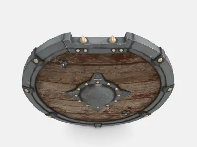 Warrior Shield Low-poly 3D model