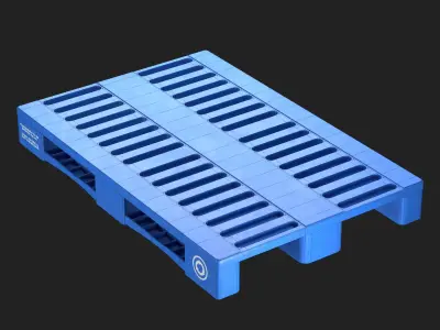 Plastic pallet 03 Low-poly 3D model