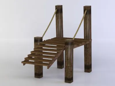 Bridge part Low-poly 3D model Low-poly