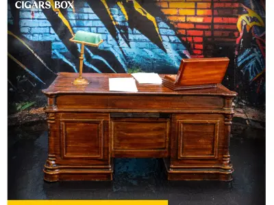 Diorama Part - Home Office Desk Table 3D print model