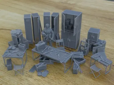 SAFE STORAGE FOR ARTILLERY FOR WAR TERRAIN 1-35 SUPPORTED STL 3D print model