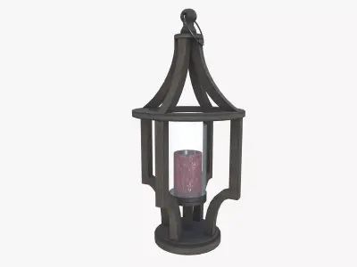 Candle Holder Low-poly 3D model 18
