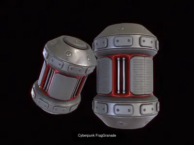 Cyberpunk granade and mine pack Red Combination