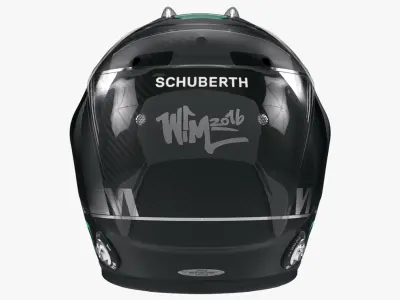 Nico Rosberg 2016 style Racing helmet 3D model