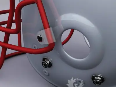 New England Patriots official game helmet 3D model