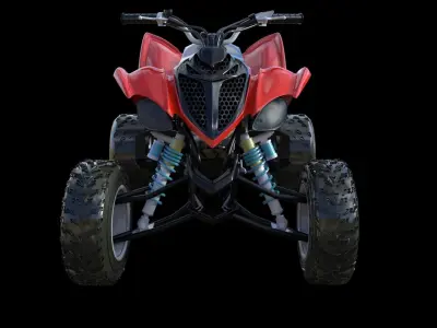 Atv Bike Low-poly 3D model