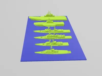 Cold War Italian Naval Ship Wargame Board Game 3D print model