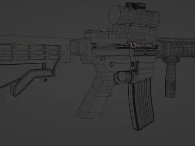 M4A1 3d gun model Low-poly 3D model