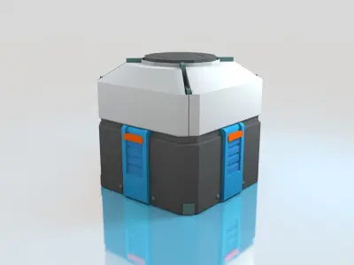 Overwatch Loot Box Scifi Crate 3D model