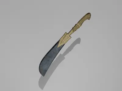 Unique battle-worn swords Low-poly 3D model