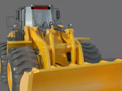 Heavy loader bucket dozer 3D model