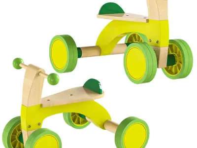  Ride On Balance Bike Sustainable Wood 3D model