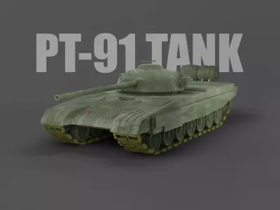 PT-91 tank 3D model