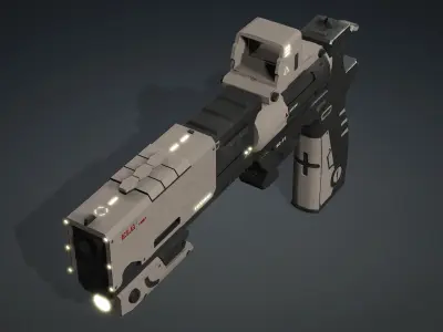 SCI-FI REVOLVER ELG Low-poly 3D model